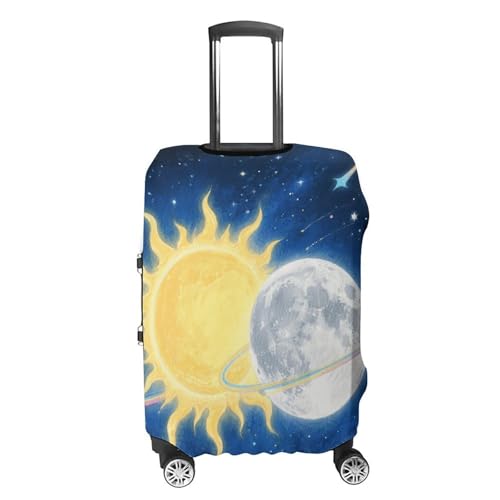 Moon Sun Elastic Luggage Cover Suitcase Protector for 19-32 Inch Suitcases | Universal Stretchable Travel Bag Cover | Anti-Scratch, Washable with Zipper Closure L4