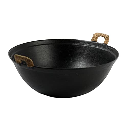 Wok de Hierro Fundido 34 cm con Doble Asa