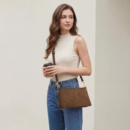 Image of Kattee Leather Crossbody Bag for Women, Small Purse Handbag