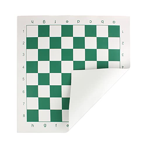 Image of Andux Chess Game Set Chess Pieces and Rollable Board XQTZ-01 (Green,42x42cm)
