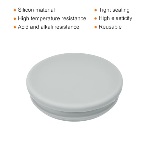 Image of MECCANIXITY 1pcs Silicone Snap in Locking Hole Plugs,44.6mm /1.8 Inch Mounting Diameter Narrow Groove Width 5mm Panel Seal Cover Round for Kitchen Bulkheads Waterproof Sealing Plugs Grey