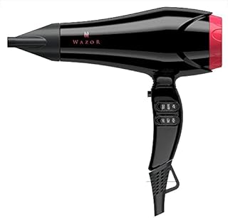Professional Ceramic Ionic Hair Dryer 1875W Lightweight AC Motor Low Noise Hair Blow Dryer 2 Speeds and 3 Heat Settings with Concentrator