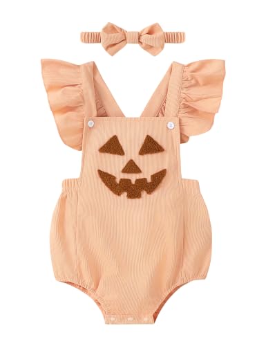 GEMLON Baby Halloween Costumes Girl Ruffled Sleeveless Romper 12-18 Month - image 1