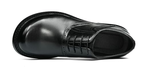 Santimon Men's Oxfords Dress Formal Shoes - Genuine Leather Wingtip Brogue Lace-Up Derby for Work,Wedding,Business,Church & Prom with Cushioned Insole3