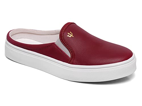 Tênis Feminino Mule Slip-On Sapato Sapatenis (34, Bordô)