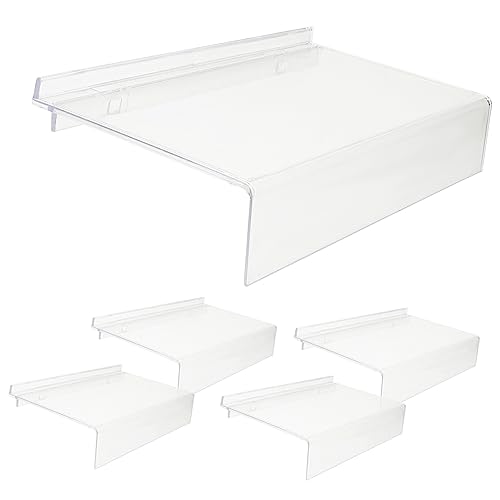 KOMBIUDA 5pcs Wall-Mounted Shoe Display Rack Retail Store Shelves Sturdy and Sturdy