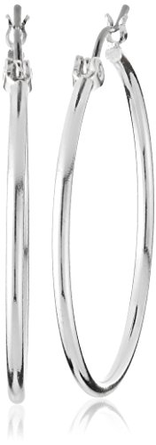 Image of Nine West Women's Hoop Earrings, Classic Fashion Jewelry Accessories for Everyday Wear, Lightweight Statement Earrings for Casual, Office, and Evening Looks