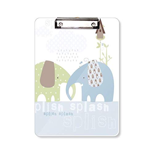 Planchette porte-bloc A4 Splash Elephant rigide support écriture bicolore