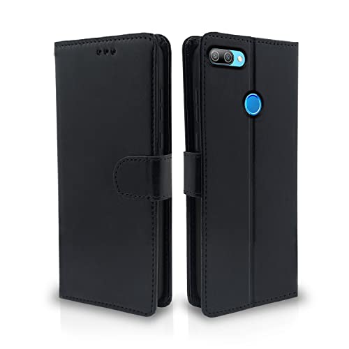 Image of Pikkme Honor 9N Flip Case Leather Finish | Inside TPU with Card Pockets | Wallet Stand and Shock Proof | Magnetic Closing | Complete Protection Flip Cover for Honor 9N (Black)