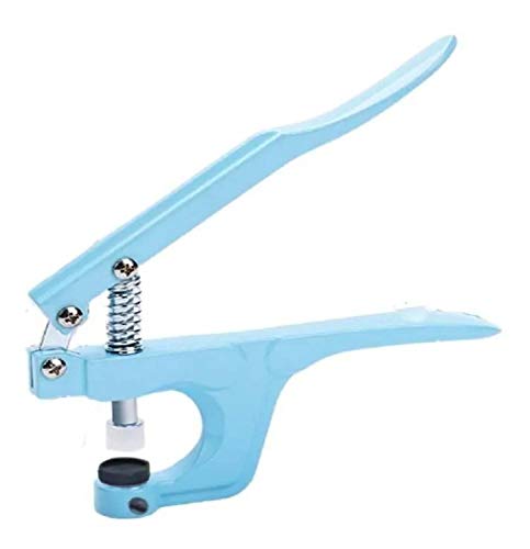 Kit Alicate De Pressão 3 Em 1 Tiffany + Botões Plástico Ilhós Azul Tiffany