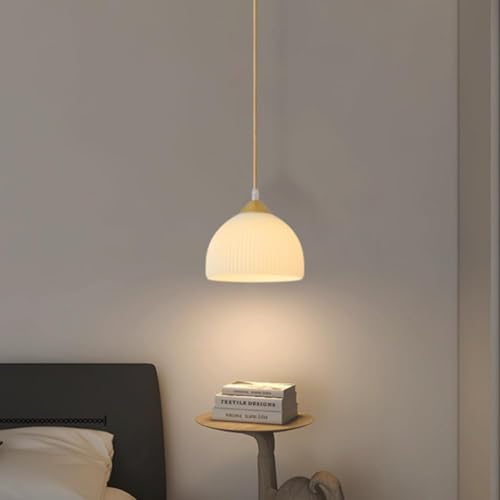 Lustre en verre blanc et suspension décorative moderne ajustable - 2