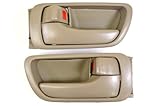 PT Auto Warehouse TO-2469E-DS - Inside Interior Inner Door Handle/Trim, Beige/Tan - Left/Right Pair