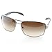 Price comparison product image PRADA SPORT Men'S Mod. 54Is Sun 0Ps54Is 5Av6S1 Rectangular Sunglasses 65, Gunmetal/Brown Gradient