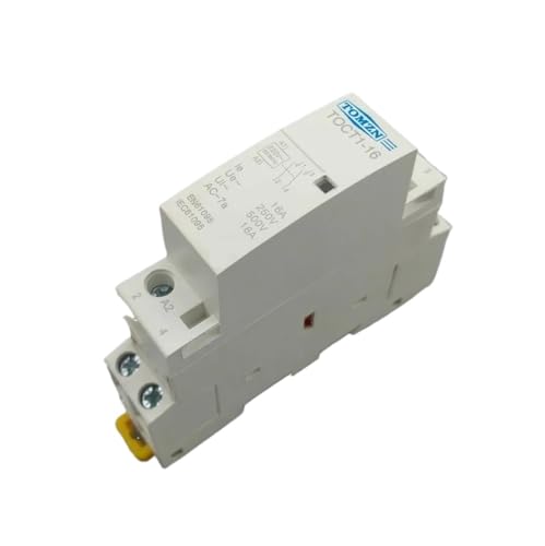 Contacteur modulaire 2P 16A 220V 230V avec contact 1NO 1NC rail Din
