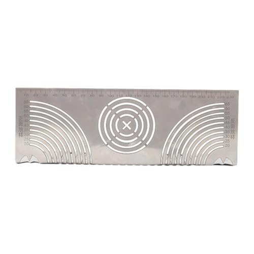 DTREELS Herramienta de marcado de arco angular ajustable de arco lineal de doble propósito, herramienta paralela, herramienta de marcado multiusos de metal