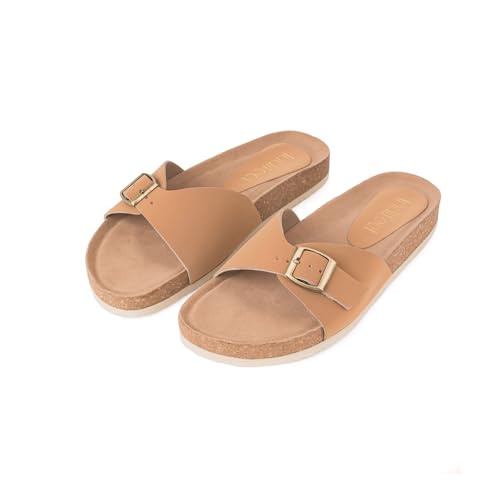 Image of Indifeet Daily Use Stylish Buckle Casual Cork Sandals for Women