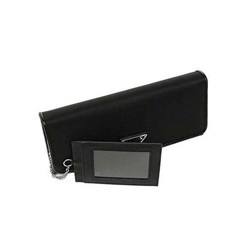 Prada Women's Nylon Logo Long Black Wallet 1Mh132 #TOP2