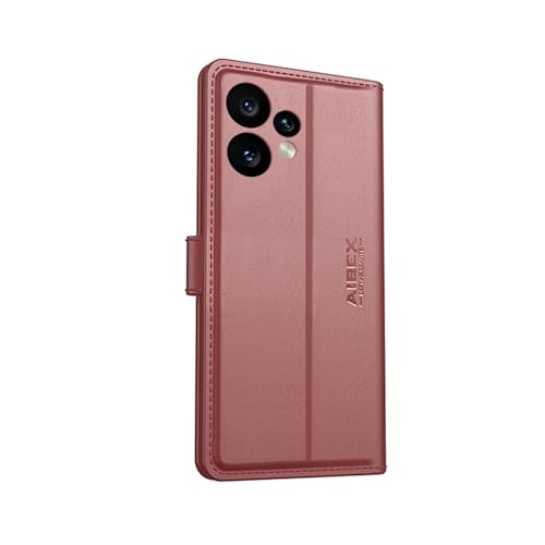 Image of AIBEX Compatible for CMF by Nothing Phone 2 Pro 5G Flip Cover Leather Finish with Magnatic Closure | Inside TPU with Card Pockets | Wallet Stand | Complete Protection Flip Case - Brown