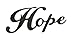Hope Black Metal Wall Word