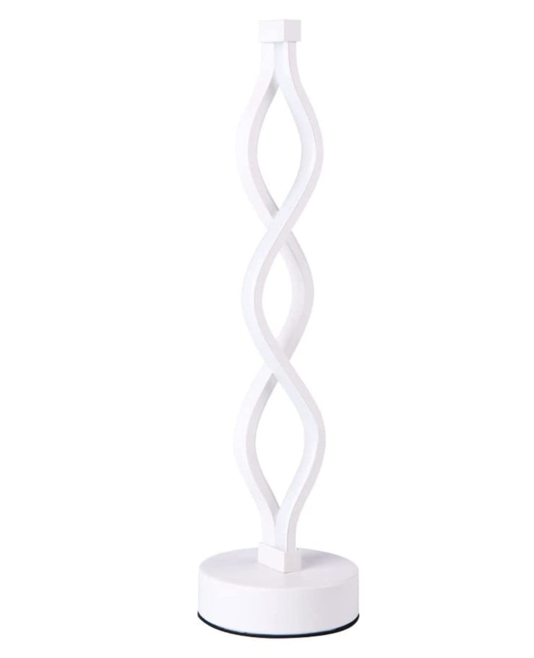 Lampe table LED vague design salon luminaire chevet fer acrylique blanc