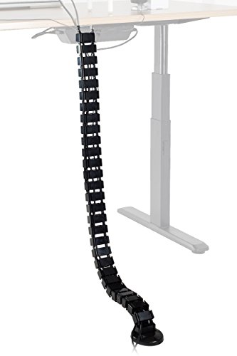 VIVO Vertebrae Cable Management Kit | Height Adjustable Desk Quad Entry Wire Organizer