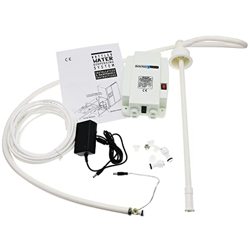Bottled Water Dispensing Pump System Single-Tube for Fridge, Drinking Electric Water Pump for Coffee Machine 5 Gallon 25W Pressure 60PSI Flow 2.5L Speed 2950 Suitable for Homes Offices Bars