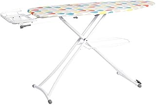 Amazon Basics Ironing Board With Shelf Tray and H-Shaped Iron Rest, Large, 137x46 cm - White