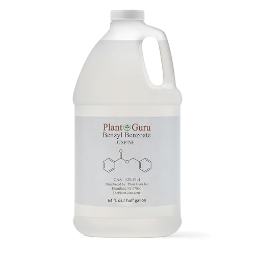 Benzyl Benzoate USP Grade Liquid Half Gallon 4.65 lbs. Bulk - Great for Fragrance/Aroma Compounds Cosmetics Hair & Scalp Products.