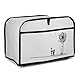kwmobile Hülle für 2-Scheiben Toaster - Staubschutz Abdeckhaube - Toasterabdeckung in Schwarz Weiß Pusteblume Love - 19 x 20,3 x 28 cm