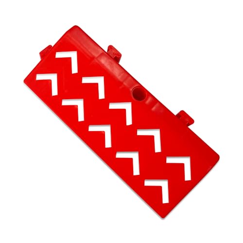 ガレージタイル用エッジ 10個入り 20×7.8×3cm ガレージタイル ポリプロピレン製 耐荷重 耐久性 滑り止め 自動車 駐車場 整備工場 洗車 車庫 屋外 取り付け簡単 オス レッド