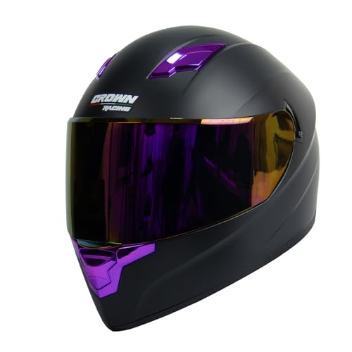 Crown Racing Full Face Motorcycle Helmets Motorbike Street Bike Helmet for Men and Womens DOT...