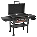 Blackstone 2311 Iron Forged 28” Omnivore Griddle with X-Braced Hood, Powder Coated Steel, Black