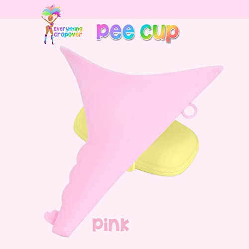 Pee Cup – Funil de mictório de silicone tamanho viagem para mulheres | Dispositivo reutilizável femi