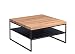 Produktbild HomeTrends4You Vista 2 Couchtisch, MDF Dekor Eiche braun, 75x75cm, Höhe 40cm