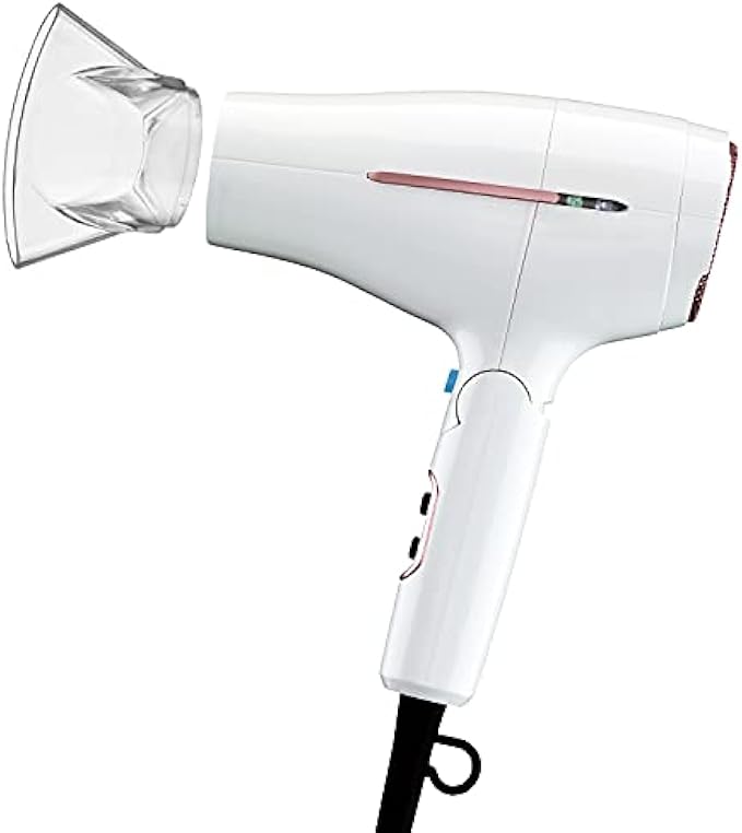 Conair Travel Hair Dryer, 1875W Worldwide Travel Hair Dryer with Smart Voltage Technology and Folding Handle