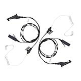 LEIMAXTE APX 6000/4000/8000 XPR 7550/7550e XPR 6350/6550/7350e/7580e Earpiece Headset for Motorola Radio with Acoustic Tube and PTT Mic (2 PCS)