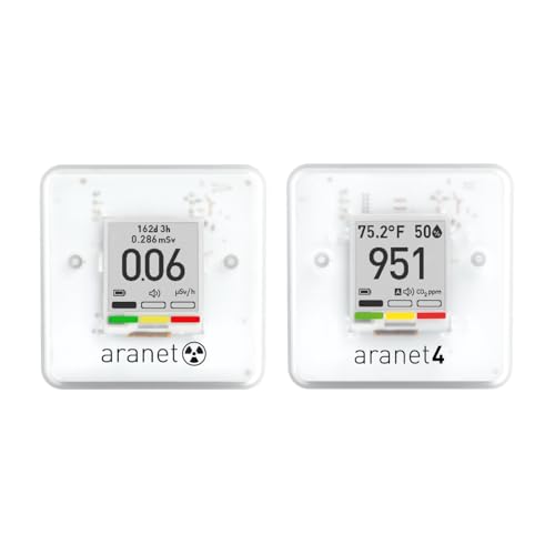 Indoor Air Quality & Radiation Detector Bundle: Aranet4 CO2 + Radiation Sensor