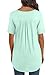 DreamGlee Womens Maternity Summer Casual T Shirts Loose Buttons Pregnancy Tunic Shirts for Leggings, Light Green, L