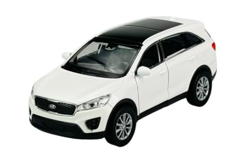Welly Modèle de voiture compatible avec KIA Sorento UM Weiss 3ème génération à partir de 2014 env. 1/34-1/39 Métal Modèle de voiture en métal