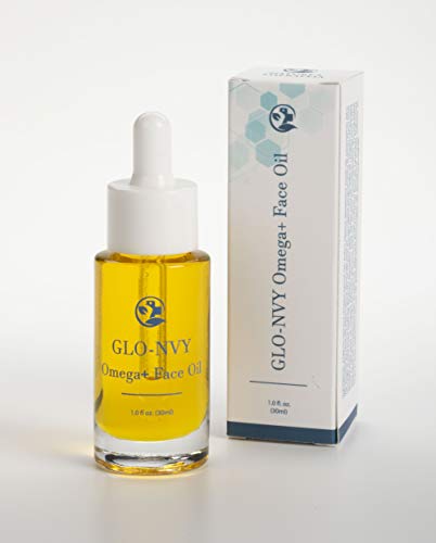 GLO-NVY Omega+ All natural Face Oil with Bulgarian Rose, Raspberry, Milk Thistle, Sacha Inchi, and Meadowfoam Oils - Natural anti-aging blend - 30 ml
