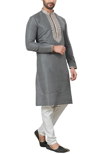 SK121 Men's Kurta Pajama Set Indian Traditional Party Wear Outfit2