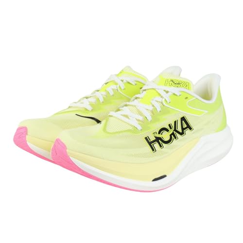 HOKA Tênis adulto unissex Rocket X 3, Sunlight/Neon Hoka Citrus, 11 Women/10 Men