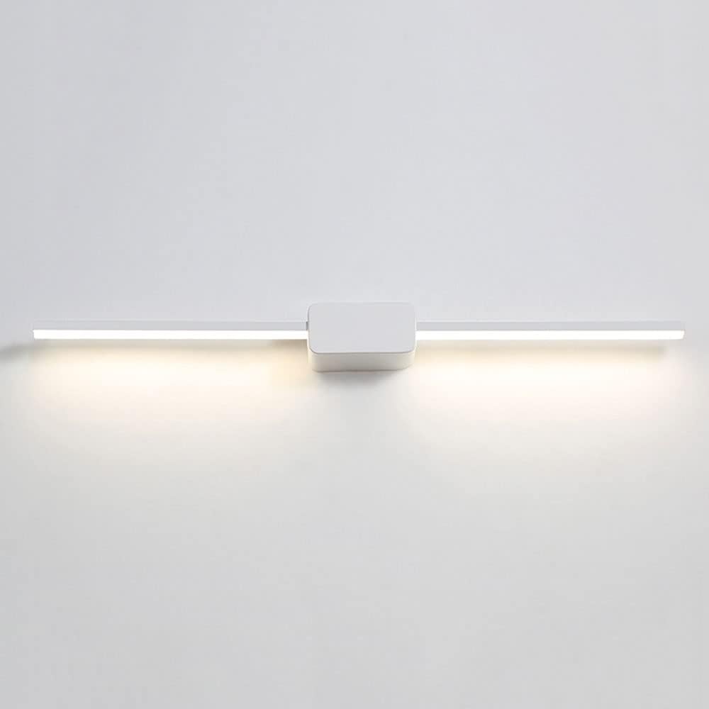 LED化粧鏡ランプ ホワイト リニア バスルーム照明器具、バス用化粧鏡取り付け用燭台 メイクアップミラー フロント照明器具、ミラーキ