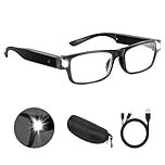 NZQXJXZ 300% Magnifying Glasses with Light, USB Rechargeable LED Lighted Magnifying Eyewear, Hands-Free Head Magnifier Eyeglasses for Close Work, Hobbies, Reading, Craft