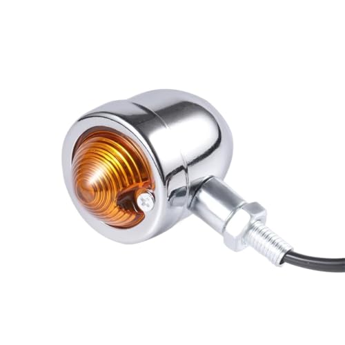 Feux stop clignotant moto ambre pour custom cruiser bobber rétro - 4