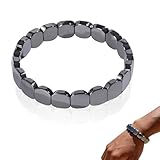 Supporto sportivo flessibile: prova un braccialetto in ematite flessibile, leggero e discreto. Il suo design ergonomico ed elastico assicura comfort per tutto il giorno per un uso continuo, raggiungendo l'equilibrio ideale tra stile e praticità senza limitare i movimenti.