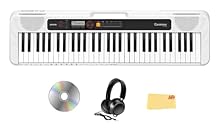 SLIM & STYLISH PORTABLE DESIGN: The Casio CT-S200 is 30% smaller than previous models and weighs just 33 kg, making it easy to carry and store; Enjoy up to 16 hours of battery life for music anytime, anywhere USER-FRIENDLY INTERFACE: An intuitive lay...