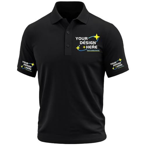 Custom Polo Shirt for Men Customized Golf Shirts Design Your Own Personalized Tee Upf50+ Print Embroidered Text Photo Logo
