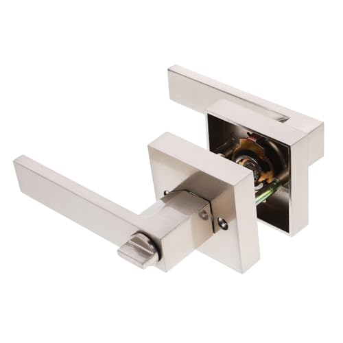 SOPOTUTU Manilla de Puerta con Cerradura y Llave para Interiores Pomo Esférico Reversible de Mate para Puertas de Dormitorio Cocina y Baño Protección Reforzada contra Apertura Forzada
