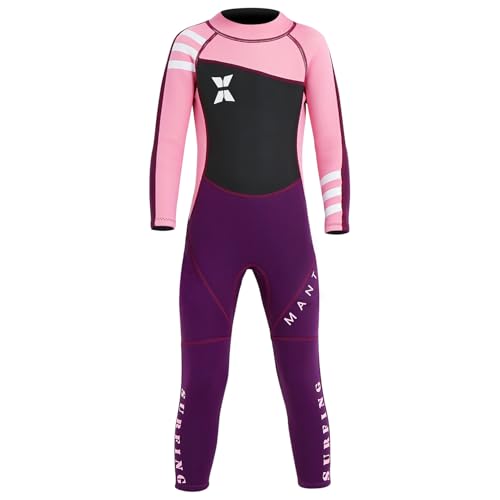 Kinder Neoprenanzug für Jungen Mädchen Kleinkind Jugend Langen Ärmeln 2.5mm Neopren-Thermo-Badeanzug Volle Nassanzüge im kalten Wasser für Schwimmen Surfen Tauchen L Größe